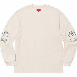 Supreme Cream Cut Out Long Sleeve Shirt Small Natural